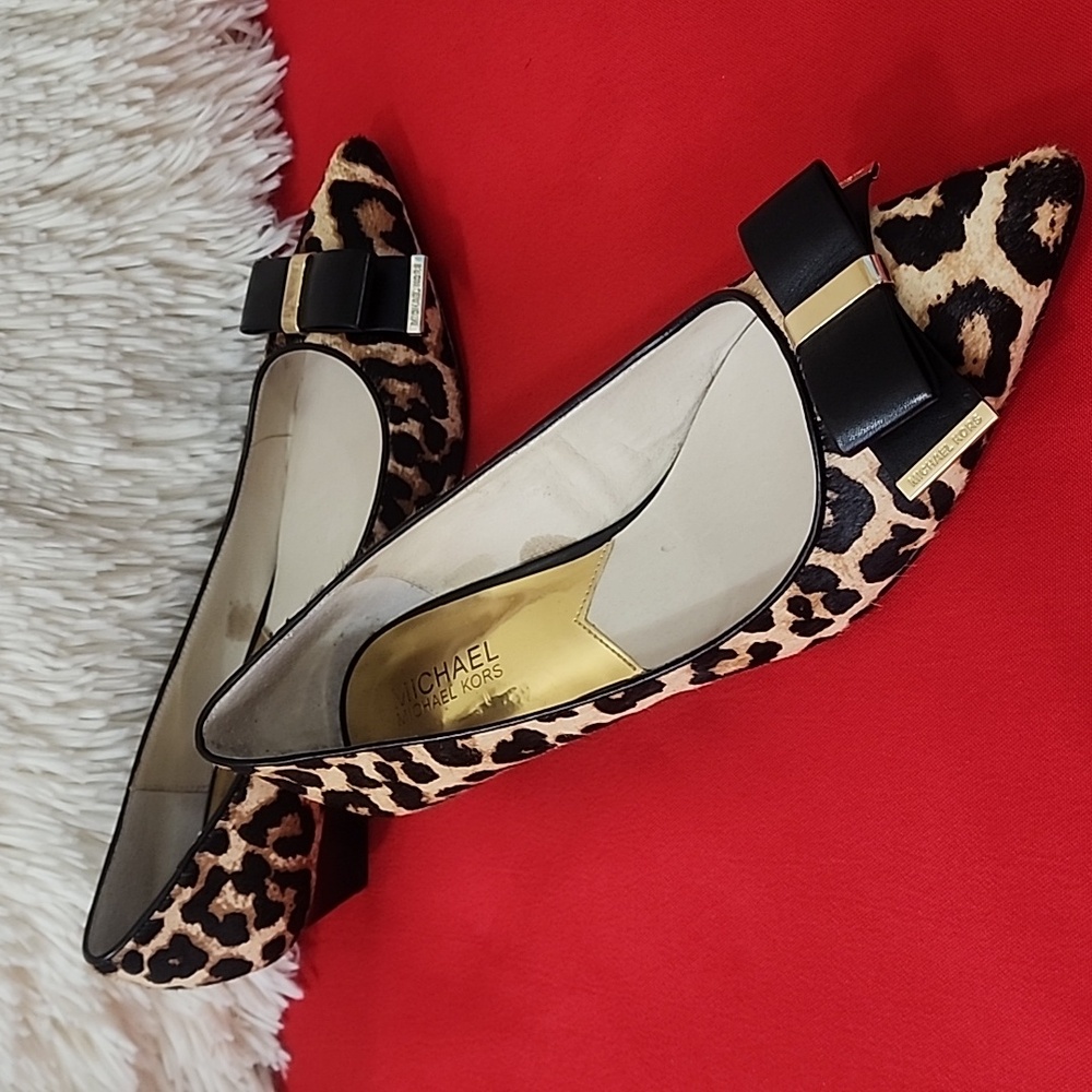 Michael Kors Real Fur Leopard Print Wedge - Picture 5 of 13